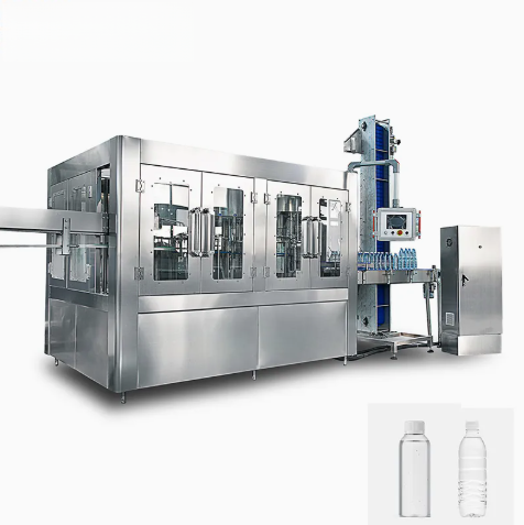 High-Quality Pure Mineral Water PET Plastic Bottling 3-in-1 Washing Filling Capping Machine + Automatic Labeling & Shrinking Unit
