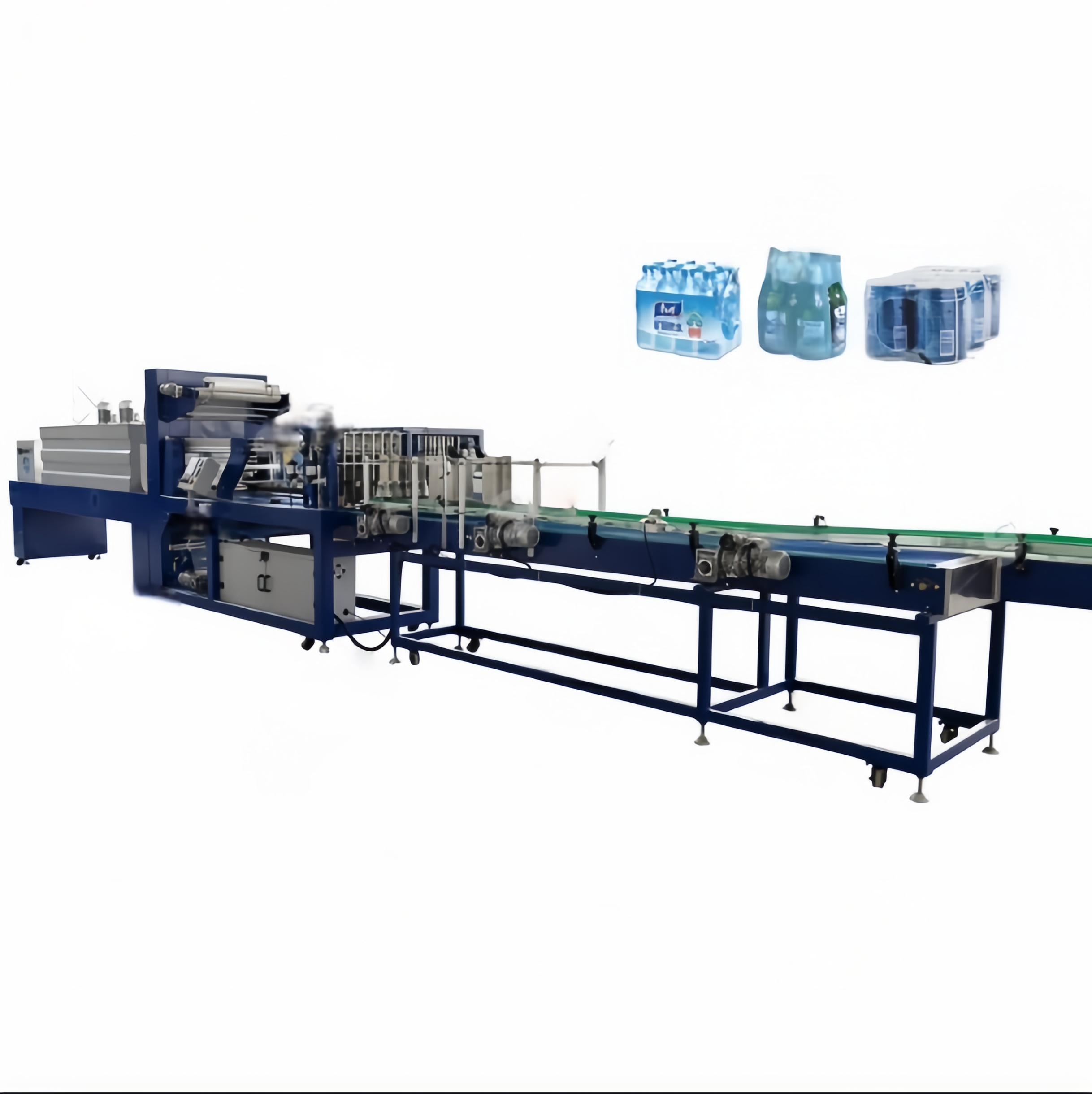 Automatic PE Film Heat Shrink Wrapping Machine Bottled Water Wrapping Shrink Sleeve Cutting Packaging Machines