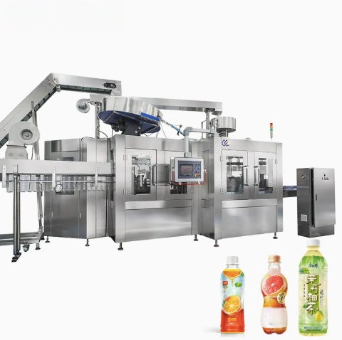 8000bph 100-2000ml Juice Packing Production Line Pet Bottle / Glass Bottle Rinsing Filling Capping Fruit Juice Bottling Machine