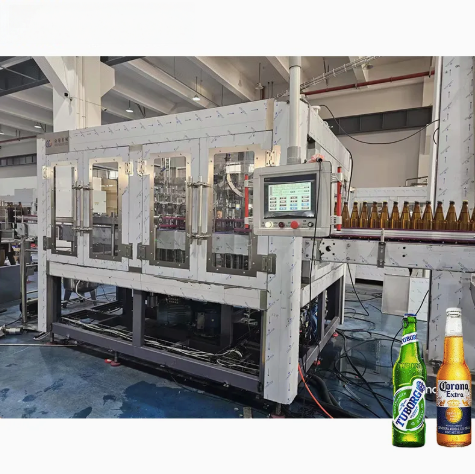 Full Automatic 500ml 3500bph Glass Bottle CSD Cola Filling Machine / 1000ml CSD Glass Bottle Beer Wine Filling Machine