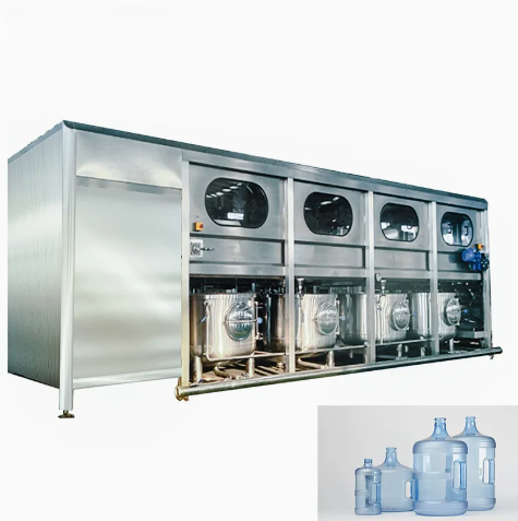 1200bph 5 Gallon Barrel Water Filling Machine Production Line 18.9L Water Filling Plant Automatic Cap Pulling Machine